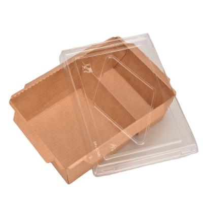 China Food Grade Handmade Paper Disposable Food Wrap Two Compartment Lunch Box Bandeja De Dos for sale