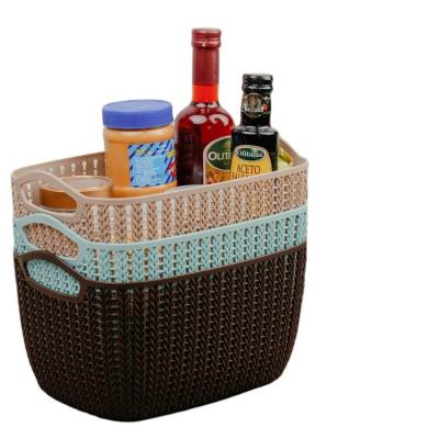 China No Creative Plastic Empty Basket Desktop Storage Miscellaneous Basket for sale