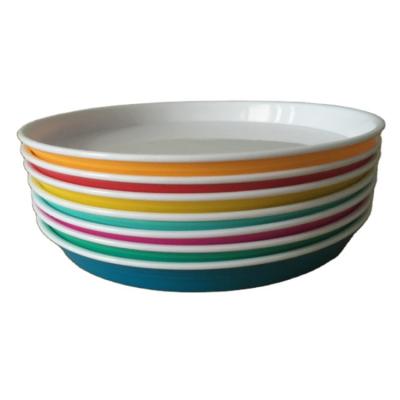 China Sustainable Wholesale Cheap School Double Color Dish Eco - Friendly Dinner Plate for sale