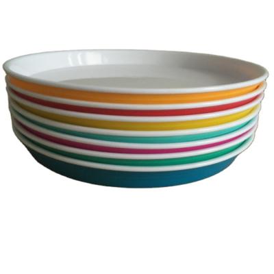 China Creative Wholesale Cheap PP+PTE Plastic Dish Double Color Dish Plates for sale