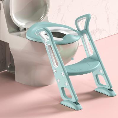 China PP Plastic Foldable Ladder Toilet Baby Toddler Potty Training Seat With Step Stools for sale