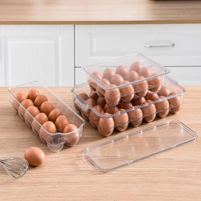 China Plastic Freshness Keeping Kitchen Fridge Storage Organizer Drawer Box Fridge Food Container Bins Bins Racks With Handles for sale