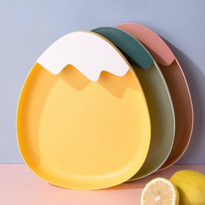 China Sustainable Good Quality Unbreakable Plastic Egg Shaped Fruit Salad Candy Dish Dishes for sale