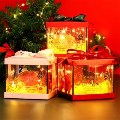 China Recycled Materials The Latest Gift Box Christmas Eve Party Favor Opening Window Apple Box Factory Wholesale for sale