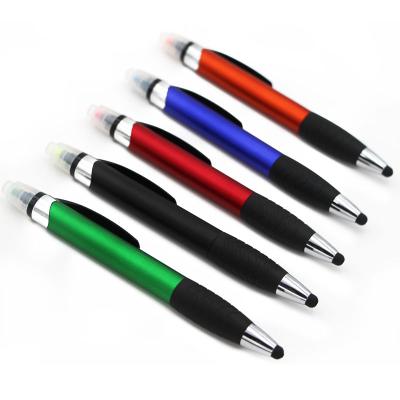 China Promotional Pen Highlighter Stylus Pen Digital Ballpoint Pen With Highlighter Bar for sale