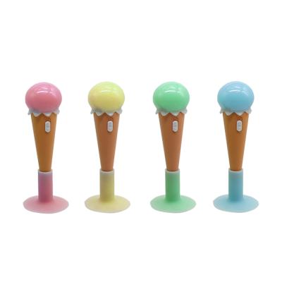 China Pen New Promotional Design LED Light Ballpoint Pens Cute Novelty Ice Cream Plastic Ball Pen for sale