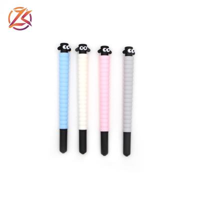 China Promotional Pen Novelty Gift Cute Ball Pen Silicone Sheep Shaped Animal Ballpoint Pen for sale