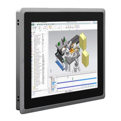 China 15 inch lcd display enclosure ip65 aluminum fanless mini computer industrial pc with screen 10.4