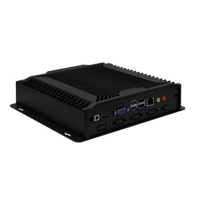 China Industrial Application Multiple I/O USB LAN COM VGA HDM1 Android Linux x86 Embedded Box PC Mini Fanless Industrial PC 12v for sale