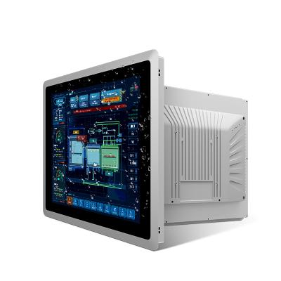 China Dual gigabit ethernet optional fanless enclosure industrial cnc pc 15 inch touch screen with rs485 port 10.4