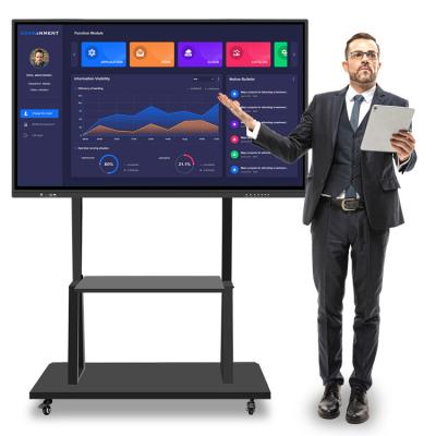 China Education.Training.Office 86 Inch Portable Infrared Touch Screen Teaching Digital LCD All In One Interactive Whiteboard Smart Board for sale