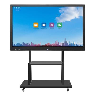 China Built In Camera Online Teaching Digital Whiteboard Video Conferencing Electronic Smart Touch Screen Board 75inches for sale