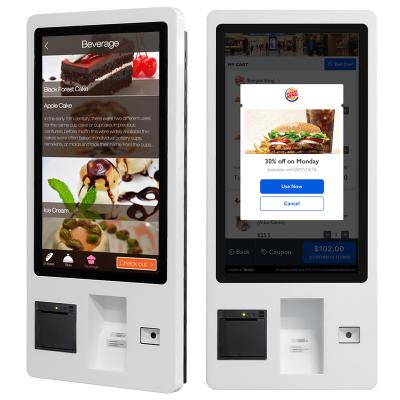 China Self service POS payment kiosk TFT LCD touch screen Andriod rk3288 indoor automatic self ordering machine for sale