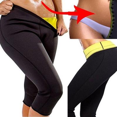 China Women's Breathable Sauna Yoga Sweat Compression Hot Leg Slimming Fat Burning Pants Neoprene Capris Gaiters For Indoor And Outdoor Workout for sale