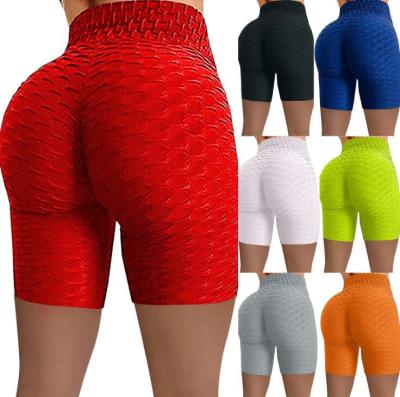 China 2021 Breathable Waist Yoga Shorts Women Peach Buttocks Tummy Control High Butt Lift Anti Cellulite Five Point Yoga Pants for sale