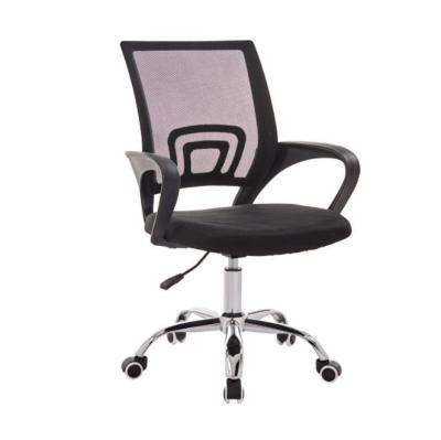 China Black Ergonomic Mesh Office Chair Swivel Flip Up Arms Lumbar Support (Height) Office Furniture Cheap Factory Adjustable Back Mid Price Computer for sale