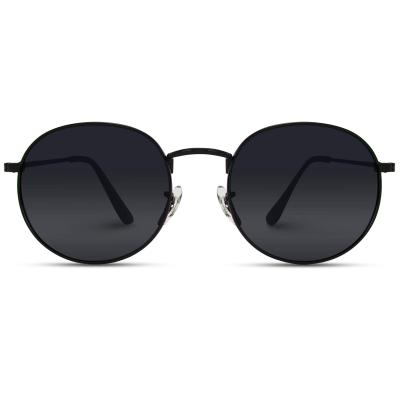 China 2022 New Super Luxury Fashion Sunglasses Women Round Black Lens Mirror Sunglasses for sale