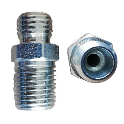 China General 1CT/1DT BSPT Male Hydraulic Connector Straight Down/Metric High Pressure Tube Fittings Carbon Thread Bite Type/Stainless Adapter for sale