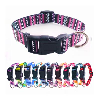 China Dropshipping Personalized Adjustable Soft Unique Reflective Nylon Sublimation Pet Collar For Dogs for sale