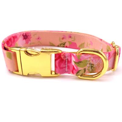 China Wholesale Dropshipping Pretty Custom Made New Styles Bridesmaid Personalized Luxury Plated Pet Collar For Dogs for sale