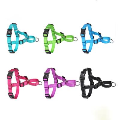 China Dropshipping Stocked Customized Logo Durable Nylon Easy Adjustable Dog Harness for sale