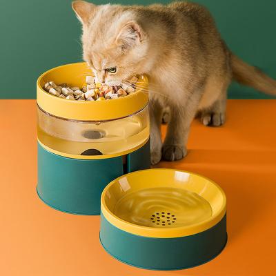 China Sustainable High Quality Cat Dog Double Feeder Automatic Drinking Water Food Custom Blow For Pet for sale