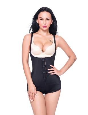 China Breathable Tummy Control Fajas Women Slimming Jumpsuit Shapewear Zipper Bust Lace Open Fajas-Reductor for sale