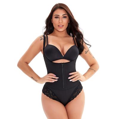 China Antibacterial Fajas Shaper Bodysuit Antibacterial Zipper Shapewear Seamless Tummy Control Tummy Shapewear Diet for sale