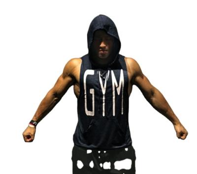 China Casual Mens Hoodie Sweater Leisure Sports Fitness Letter Vest Sleeveless Top for sale