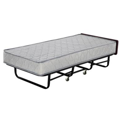 China Easy To Move Iron Base Foldable Rollaway Bed For Guest Room With Metal for sale