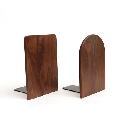 China Europe Stand Natural Wooden Bookends For Reading Office Home Desk Bookends for sale