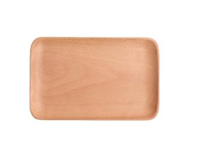 China Viable Natural Rectangle Wooden Dish For Kitchen Coffee Storage Serving rtay for sale