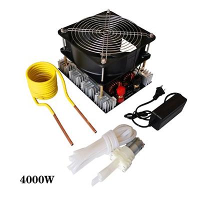 China High Efficiency 4000W ZVS Induction Heater High Frequency Induction Heating PCB Board Melted Metal + Coil Mayitr+Pump for sale