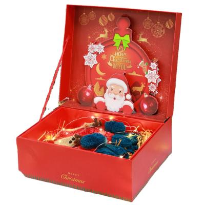 China 2021 Christmas Eve Desgin Logo And Size 3D Recyclable Party Boxes Recycled Coated Paper Gift Box for sale