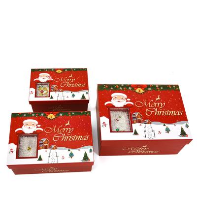 China New Recyclable Custom Logo Exquisite Christmas Gift Box Paper Boxes For Present Party Candy Kids Gift Box for sale