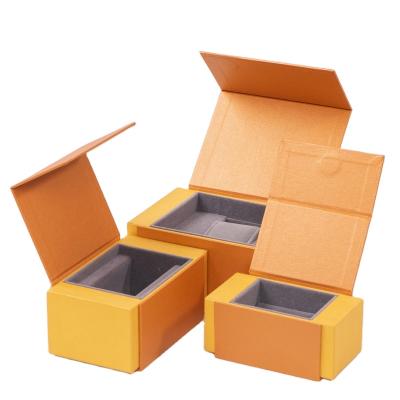 China Recycled Materials Wholesale Luxury High End Simple Paper Watch Box With Pillow Watch Watch Box Custom Made for sale