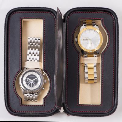 China Factory Eco-Friendly Recycled Leather Luxury Leather Watch Box Packaging Watch Case Travel Watch Boxes for sale