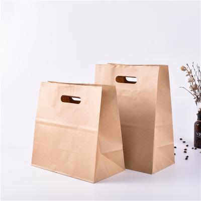 China Wholesale Cheapest Custom Logo Shopping Khaki Paper Bags Recyclable With Your Custom Own Logo With Handle For Coffee Kraft Paper Bag for sale