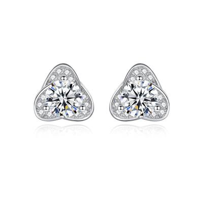 China Fashion 925 Sterling Silver Earring Stud Women's Other White Zircon Earrings Luxury Jewelry for sale