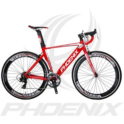 China PHOENIX Steel Buy To Take RED 2 14speed Gravel Bike For Sale Disc Brake Racing 700c Bicycle Road Bike for sale