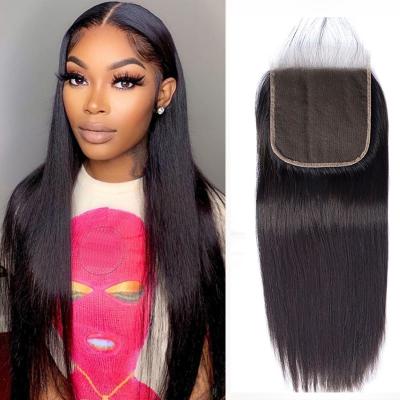 China Deep Wave Silky Straight Raw Virgin Virgin Hair Transparent Wig 30 Inch HD Deep Wave Natural Human Hair Silk Base 4x4 Lace Closures Sellers for sale