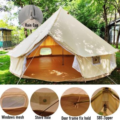 China 100% Waterproof Factory  Manufacturer Cheap Best Cotton Canvas Indian Teepee Big Camping Tent for sale