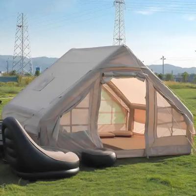 China Strong 6.0 Square Inflatable Air Automatic Opening Outdoor Camping Cotton Tent for sale