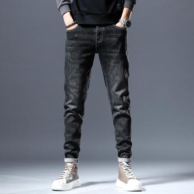 China 2021 new fashion simple QUICK-DRY soft winter casual men's autumn jeans pants for sale