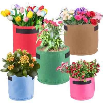 China Eco-Friendly Recycle Fabric Garden Bags For Growing Vegetables Planting Growing Bags Smelt Potato Growing Bag 7 Gallon 100 Gallon for sale