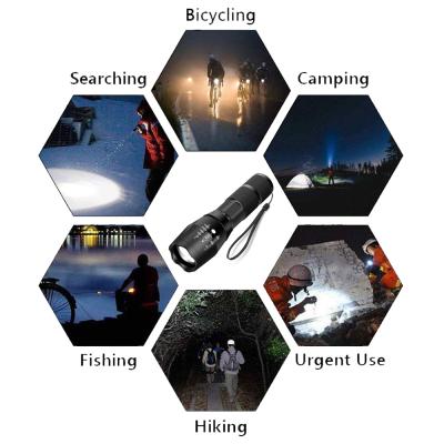 China OTHER LED Flashlight Torch Light 5 Modes T6 Tactical Military Flashlight 1000 Lumen Self Defense Waterproof Strong Flashlight for sale