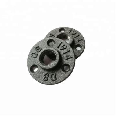 China Decoration Amazon Flange Pipe Coat Rack Malleable Pipe Fitting 3/4 Inch Floor Flanges With 4 Holes Wall Mounted Fittings for sale