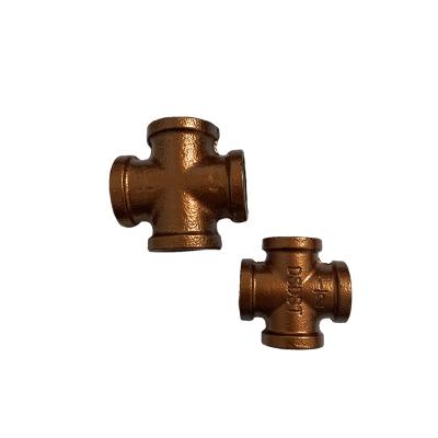 China High Quality 4 Way Malleable Malleable Iron Fittings Malleable Iron Pipe Connector Banded Or Beaded Decoration Cross Tee for sale