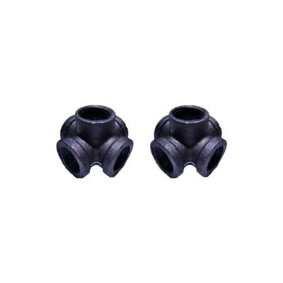 China Robe Hook 1/2 Inch 5 Way Corner Pipe Outlet Side Elbow Free Fitting Industrial Pipe Fitting Robe for sale