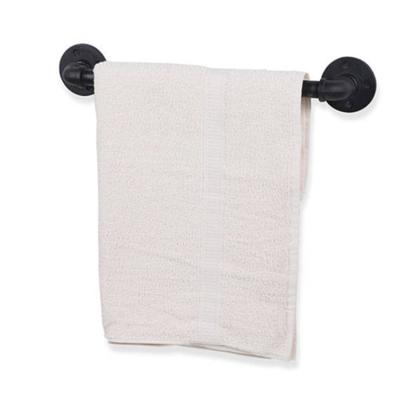 China Retro Antique Industrial Style DIY Black Malleable Iron Bathroom Towel Rack Toilet Paper Holder for sale